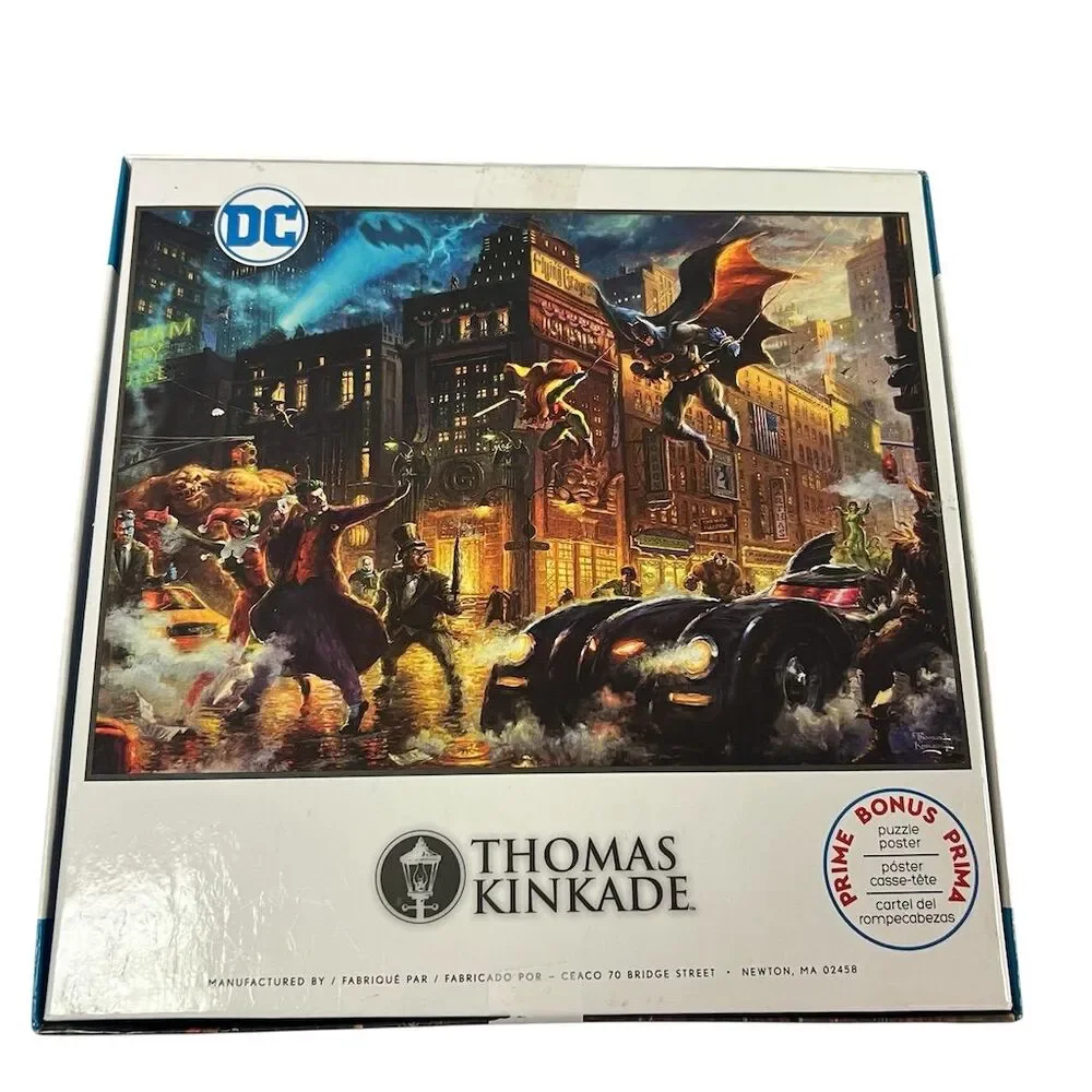 Thomas Kinkade Batman 1000 Piece Puzzle The Dark Knight Saves Gotham City